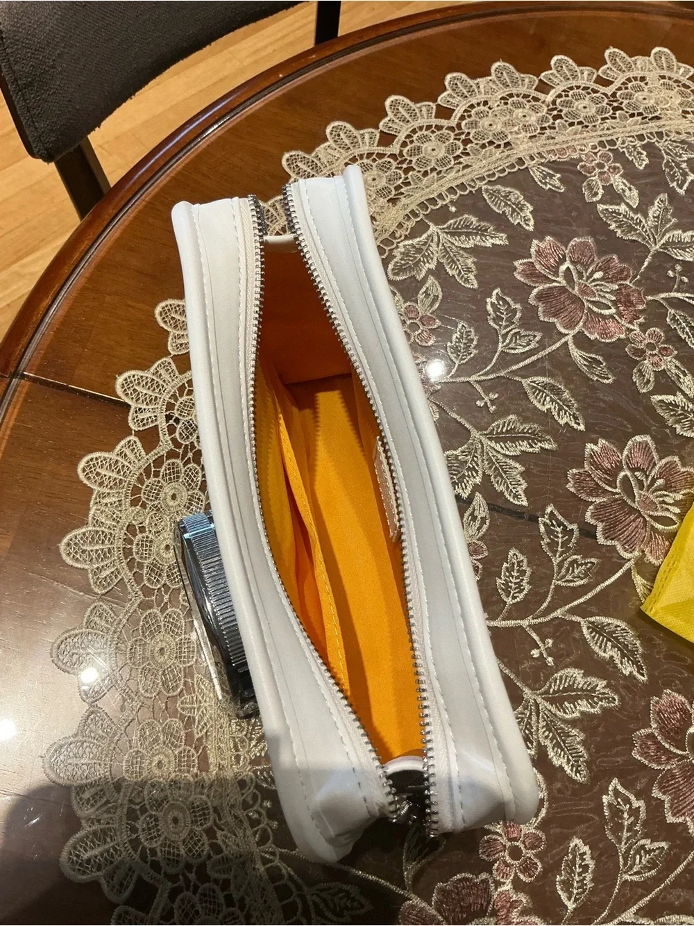 Goyard White Chevron Messenger Bag